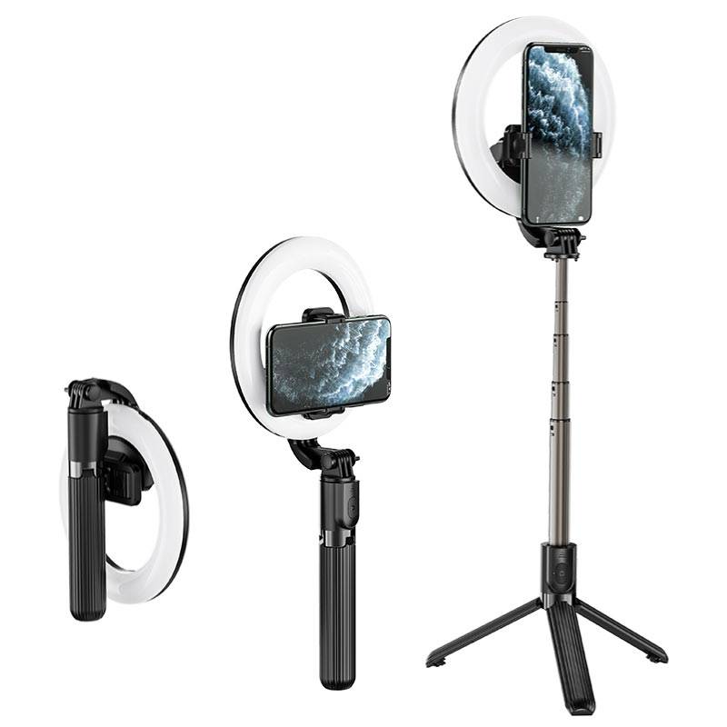 Load image into Gallery viewer, [LV03 Plus] HOCO Universal LED Light Live broadcast Stand Mobile Phone Mount Holder
