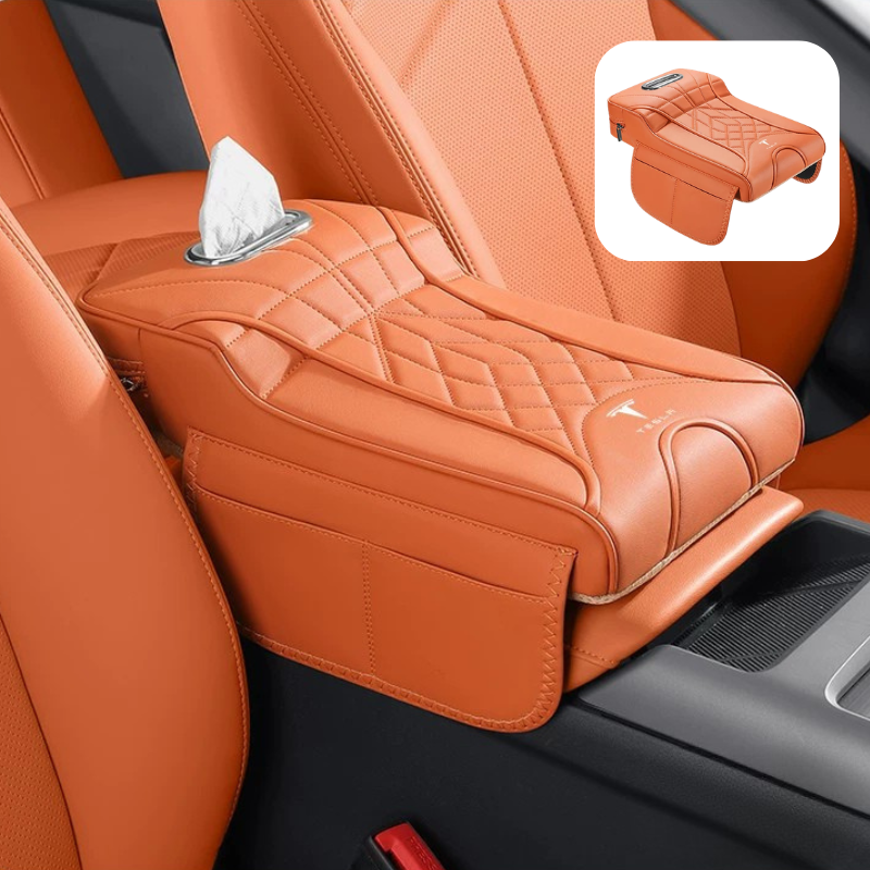 Load image into Gallery viewer, Tesla Car Multi-Functional Leather Armrest Box Heightening Pad for Model Y, Model 3 - i-Station Mobile Phone &amp; Electronic Device Repair and Accessories

