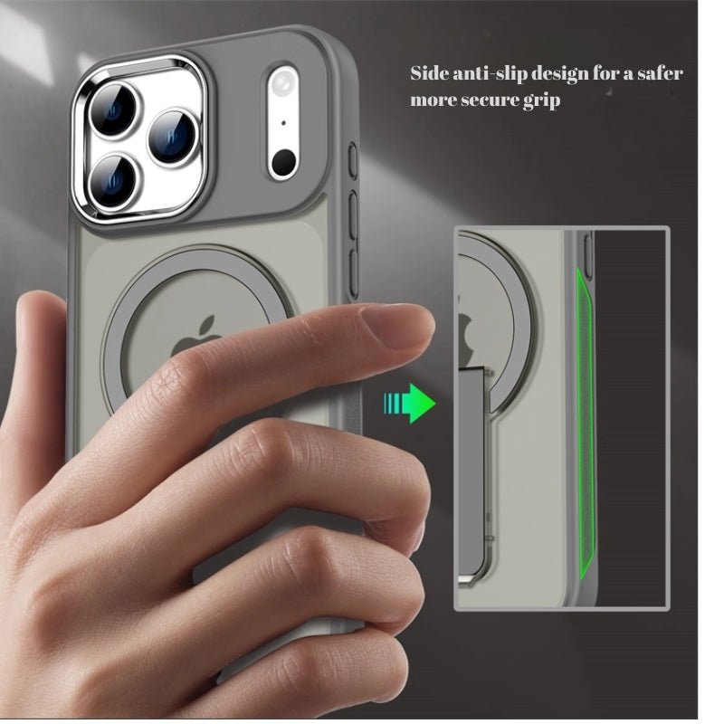 Load image into Gallery viewer, iPhone 17/Pro/Pro Max Matte MagSafe Magnetic Shockproof Heavy Duty Case with kickstand
