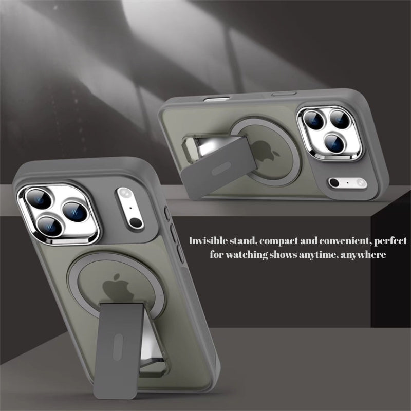 Load image into Gallery viewer, iPhone 17/Pro/Pro Max Matte MagSafe Magnetic Shockproof Heavy Duty Case with kickstand
