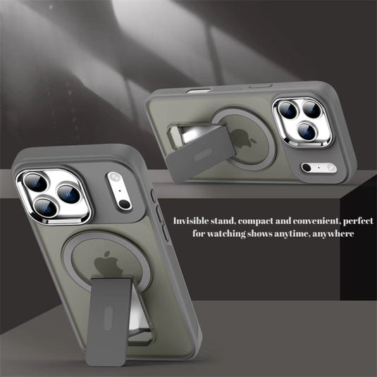 iPhone 17/Pro/Pro Max Matte MagSafe Magnetic Shockproof Heavy Duty Case with kickstand