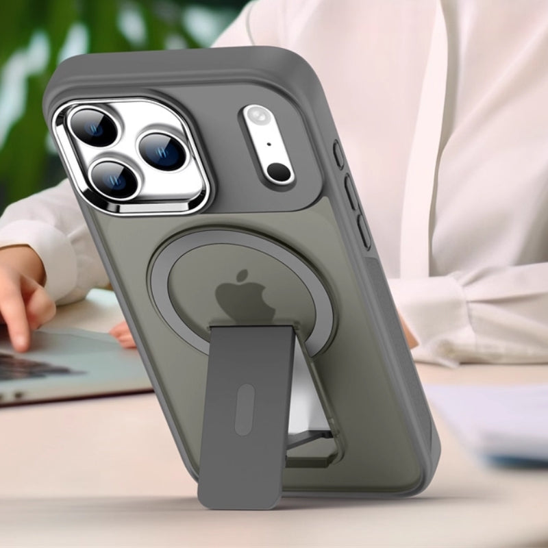 Load image into Gallery viewer, iPhone 17/Pro/Pro Max Matte MagSafe Magnetic Shockproof Heavy Duty Case with kickstand
