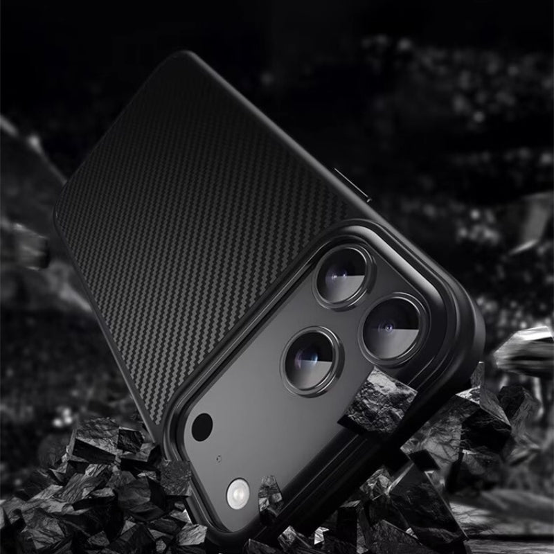 iPhone 17/Air/Pro/Pro Max Kevlar Carbon Fiber Texture Shockproof Heavy Duty Case with Hidden MagSafe Magnetic - i-Station Mobile Phone & Electronic Device Repair and Accessories