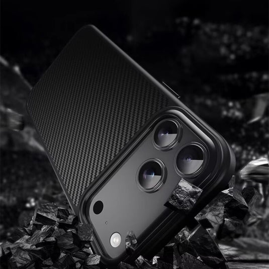 iPhone 17/Air/Pro/Pro Max Kevlar Carbon Fiber Texture Shockproof Heavy Duty Case with Hidden MagSafe Magnetic