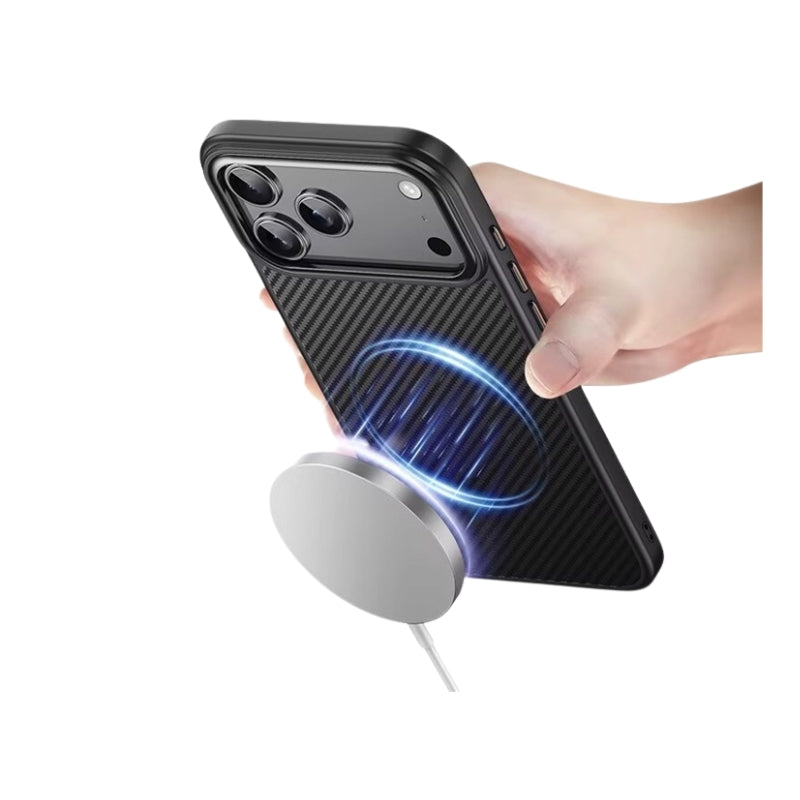 Load image into Gallery viewer, iPhone 17/Air/Pro/Pro Max Kevlar Carbon Fiber Texture Shockproof Heavy Duty Case with Hidden MagSafe Magnetic
