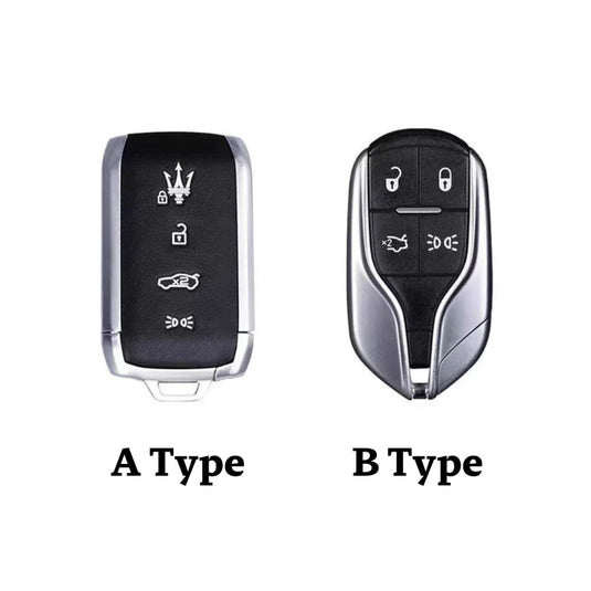 Luxury Genuine Leather Key Fob Case for Maserati Levante, MC20, Ghibli, Quattroporte 2014-2022 – Shockproof, Handcrafted & Gift-Ready
