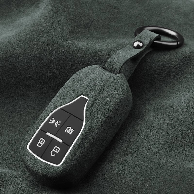 Load image into Gallery viewer, Luxury Suede Key Fob Case for Maserati Levante, MC20, Ghibli, Quattroporte 2014-2022 – Skin-Friendly, Durable &amp; Stain-Resistant
