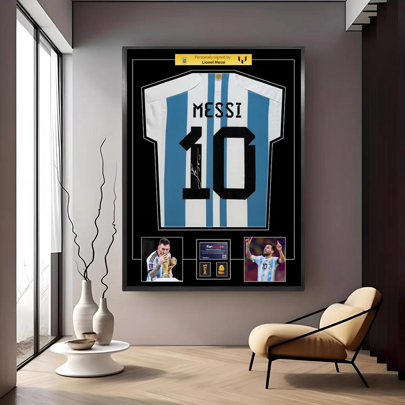 Load image into Gallery viewer, Lionel Messi Argentina Framed Jersey Display (60×80cm) – Facsimile Signature Edition - i-Station Mobile Phone &amp; Electronic Device Repair and Accessories
