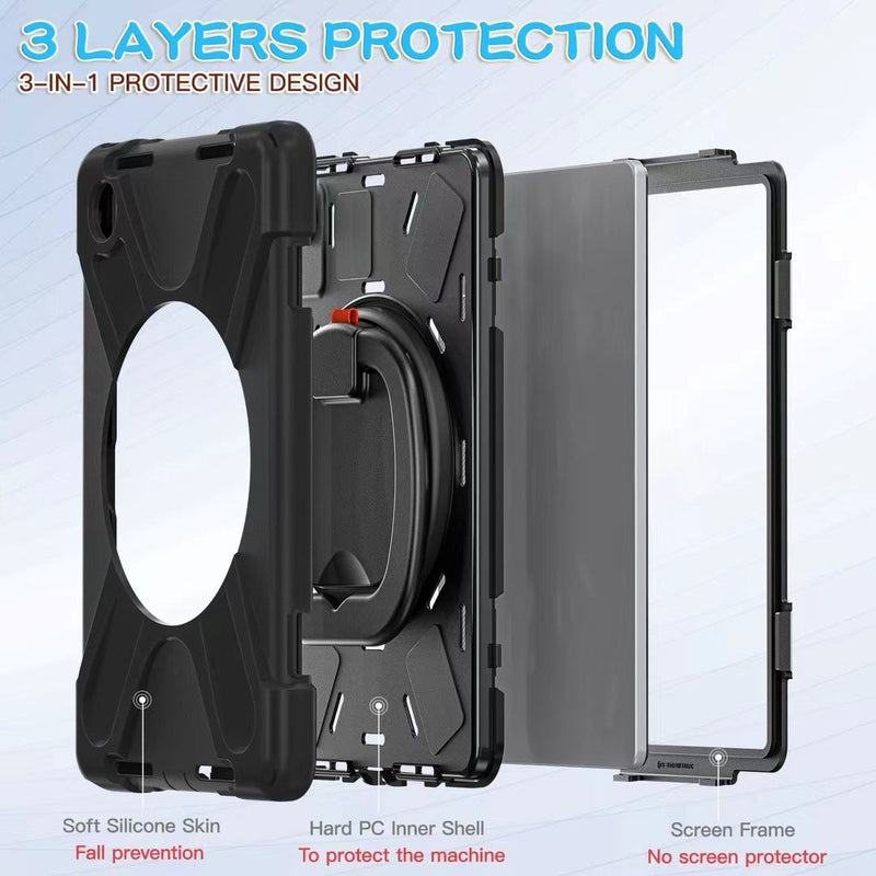 Load image into Gallery viewer, Lenovo Tab M11 (TB-330 &amp; 331)  360 Rotation Ring Holder Heavy Duty Kid Friendly Handle Case - Polar Tech Australia
