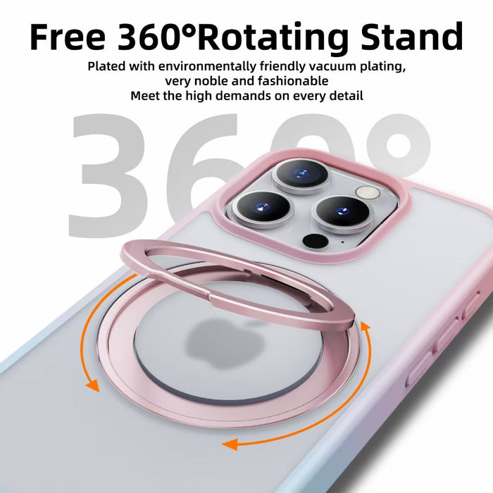 [Magsafe Compatible][Foldable Kick Stand Ring] Apple iPhone 15/Plus/Pro/Max Soft Skin Heavy Duty Drop Proof Case - Polar Tech Australia