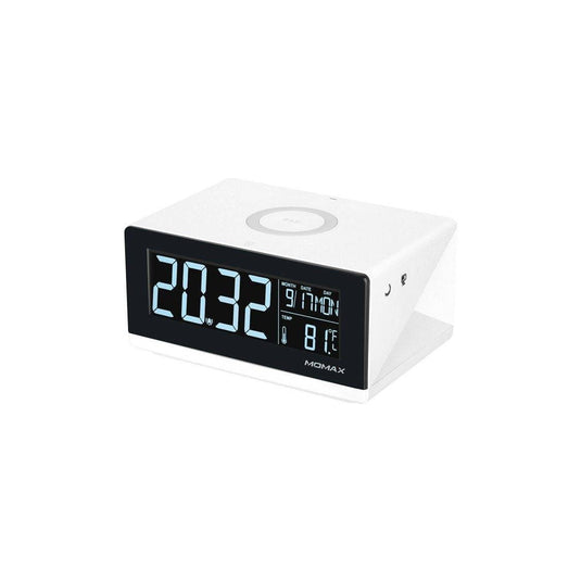 Momax QClock 10W Digita Alarm Clock Built-in Wireless Charger - Polar Tech Australia