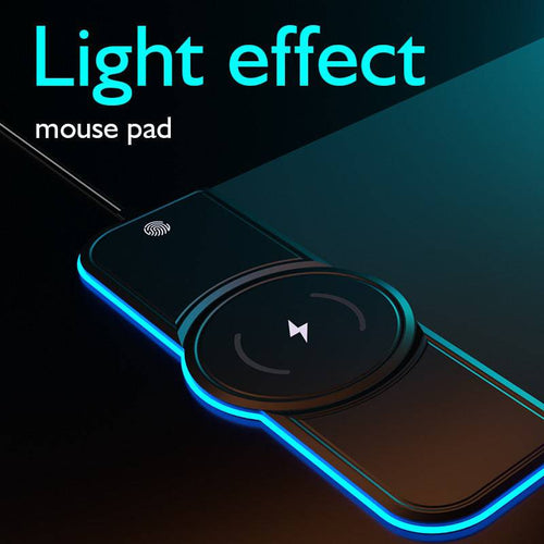 Mouse Pad Built-in 15W Fast Wireless Charger Charging Pad With RGB light effect - Polar Tech Australia