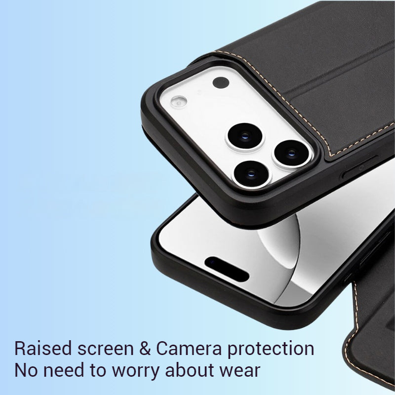 Load image into Gallery viewer, [With Card Slot] Apple iPhone 17/Air/Pro/Pro Max Minimalist Business Flip PU Leather Case
