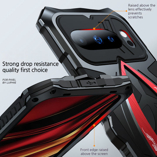 [Military-Grade Protection] [Metal Frame Bumper] Google Pixel 10/Pro - Heavy Duty Shockproof Series Phone Case