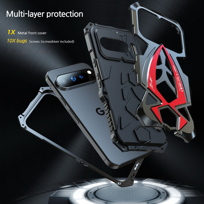 Load image into Gallery viewer, [Military-Grade Protection] [Metal Frame Bumper] Google Pixel 10/Pro - Heavy Duty Shockproof Series Phone Case
