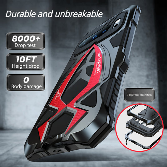 [Military-Grade Protection] [Metal Frame Bumper] Google Pixel 10/Pro - Heavy Duty Shockproof Series Phone Case