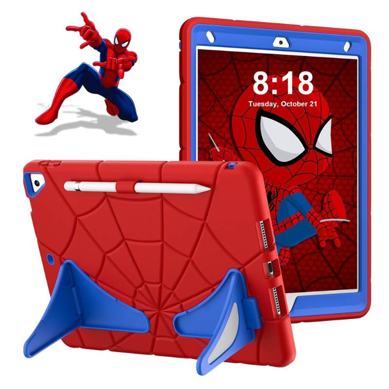Load image into Gallery viewer, [Built-in Stand][With Pen Slot] Apple iPad Pro 11-inch M4/M5 (2024/2025) Spiderman Cartoon Kids Full-cover Silicone Shockproof Case - i-Station Mobile Phone &amp; Electronic Device Repair and Accessories
