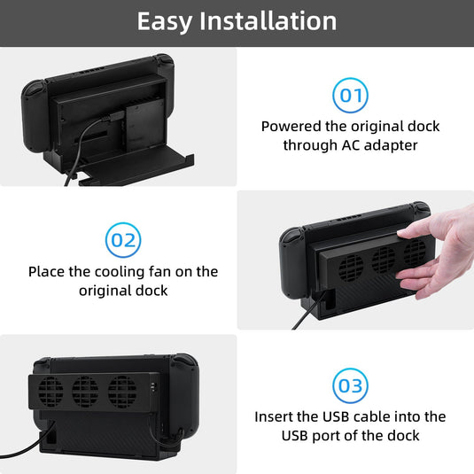 Nintendo Switch & Cooling Fan Stand Dock - Polar Tech Australia