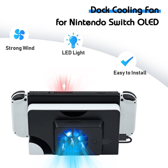 Nintendo Switch OLED Dock Cooling Fan Stand - Polar Tech Australia