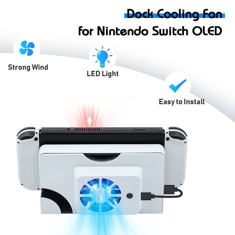 Load image into Gallery viewer, Nintendo Switch OLED Dock Cooling Fan Stand - Polar Tech Australia
