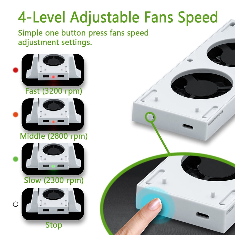 Load image into Gallery viewer, Xbox Series S Console Cooling Dual Fan Vertical Stand Base - Polar Tech Australia
