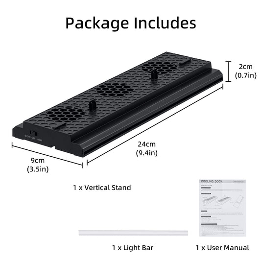 Xbox One X Vertical Cooling Stand with 3 Fans and 3 USB Ports - Polar Tech Australia