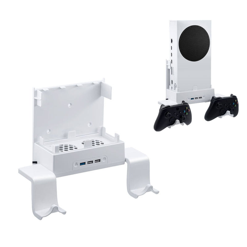 Load image into Gallery viewer, Xbox Series S Wall-mounted Color Changing Cooling Stand with Hook - Polar Tech Australia
