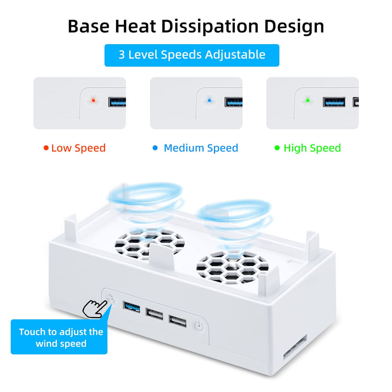 Load image into Gallery viewer, Xbox Series S Wall-mounted Color Changing Cooling Stand with Hook - Polar Tech Australia
