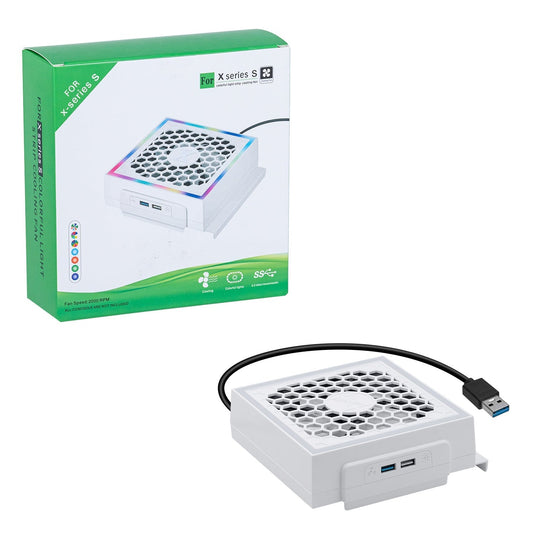 Xbox Series S USB Powered Cooling Fan Dock with RGB LED Light - Polar Tech Australia