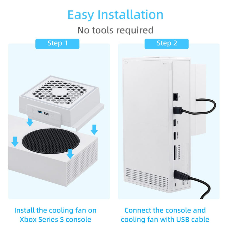 Load image into Gallery viewer, Xbox Series S USB Powered Cooling Fan Dock with RGB LED Light - Polar Tech Australia
