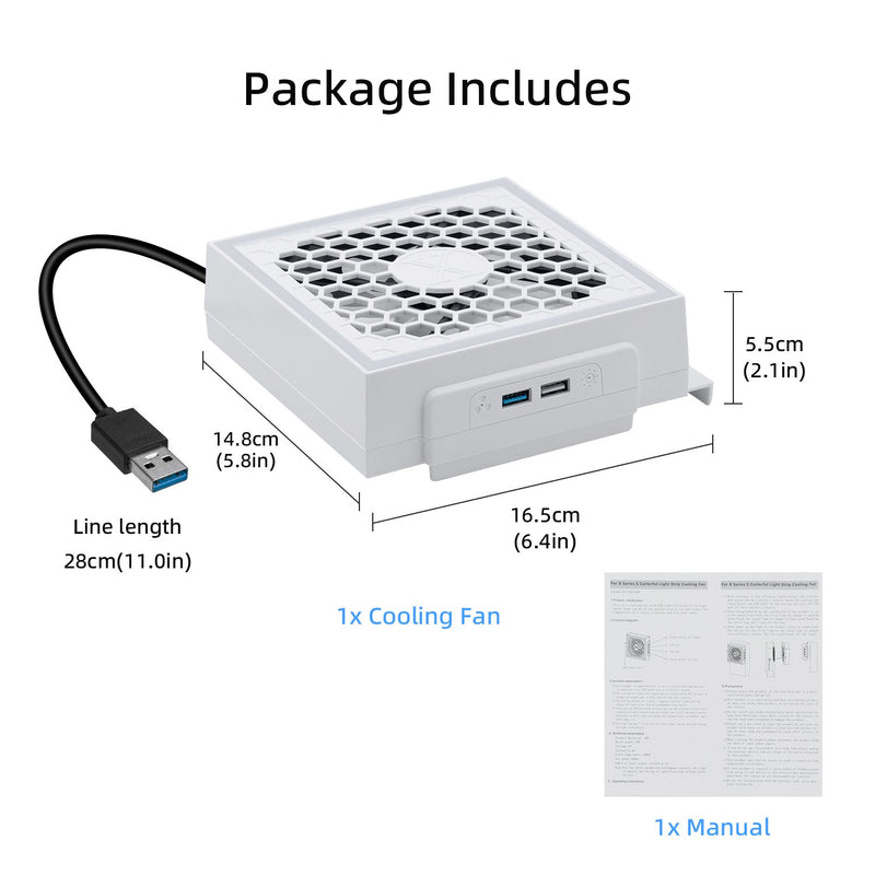 Load image into Gallery viewer, Xbox Series S USB Powered Cooling Fan Dock with RGB LED Light - Polar Tech Australia
