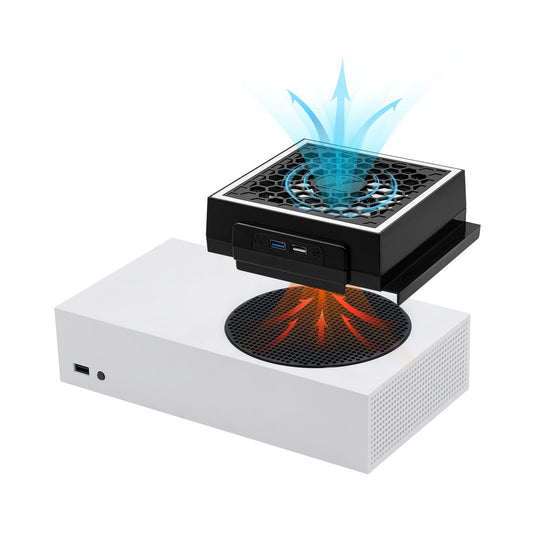 Xbox Series S USB Powered Cooling Fan Dock with RGB LED Light - Polar Tech Australia