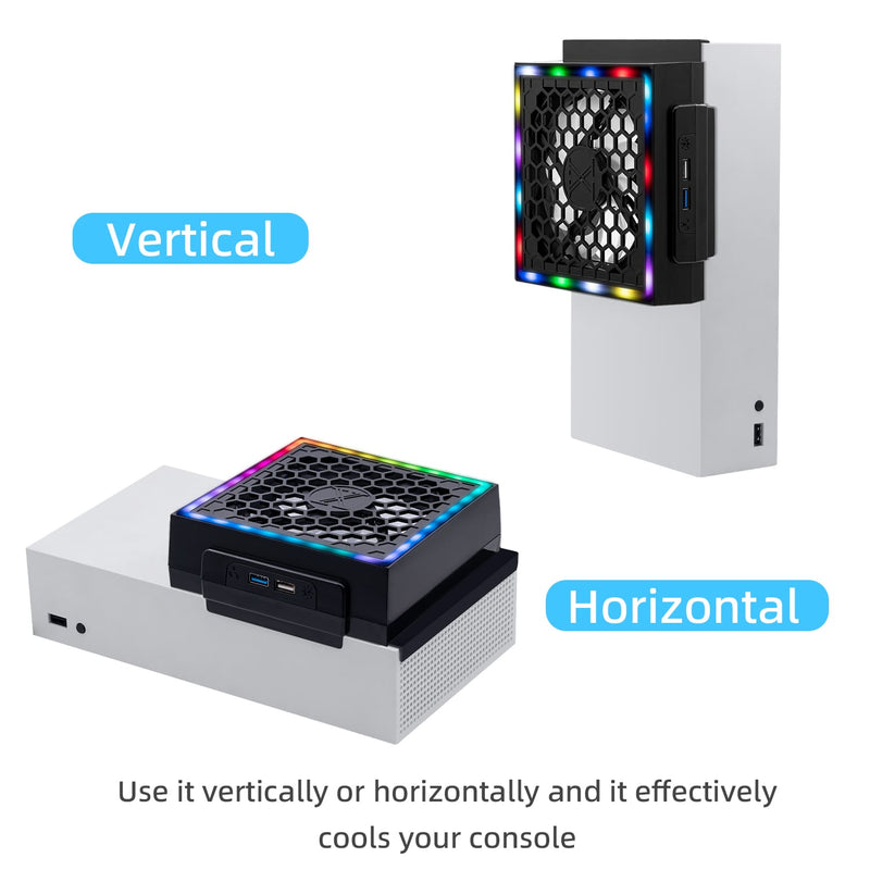 Load image into Gallery viewer, Xbox Series S USB Powered Cooling Fan Dock with RGB LED Light - Polar Tech Australia
