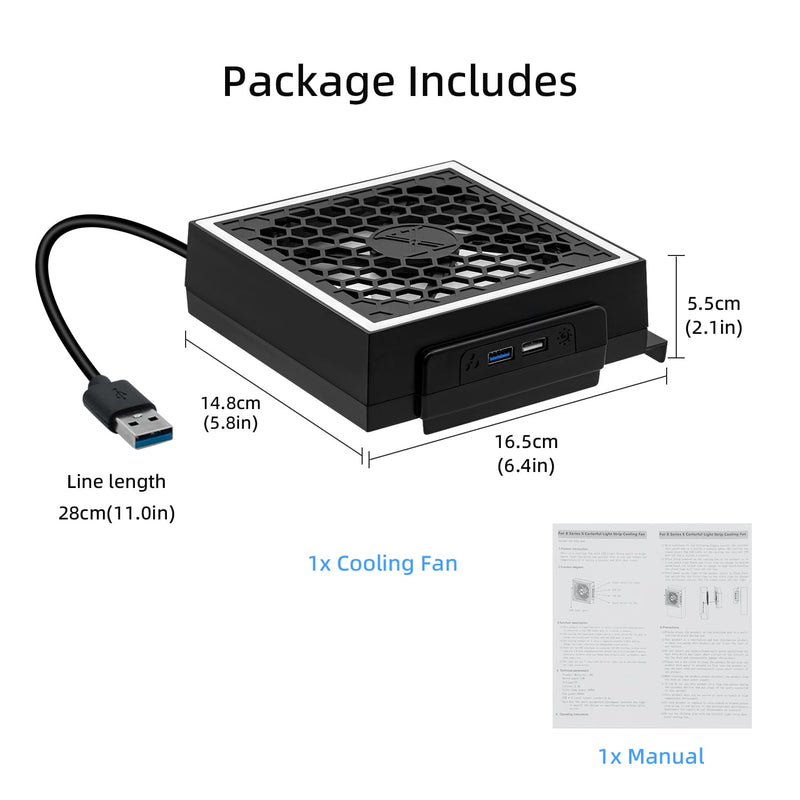 Load image into Gallery viewer, Xbox Series S USB Powered Cooling Fan Dock with RGB LED Light - Polar Tech Australia
