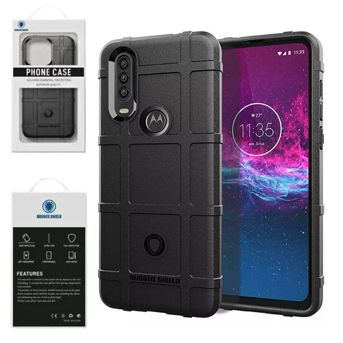 Motorola Moto One Action / Moto P40 Power Military Rugged Shield Heavy Duty Drop Proof Case