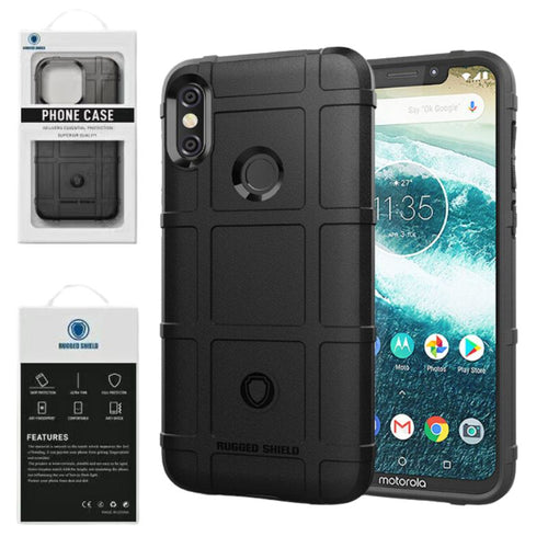 Motorola Moto One Power / Moto P30 Note Military Rugged Shield Heavy Duty Drop Proof Case