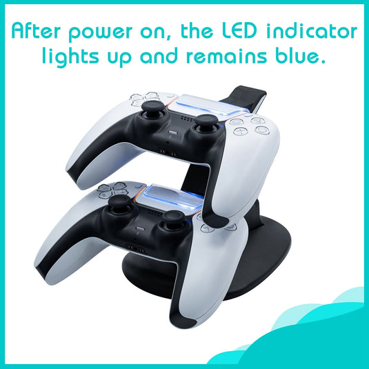 PS5 Dual Controller Charging Stand - Polar Tech Australia