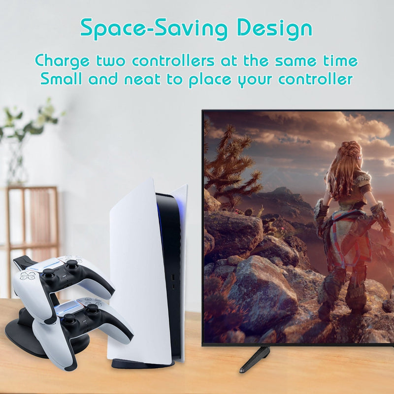 Load image into Gallery viewer, PS5 Dual Controller Charging Stand - Polar Tech Australia
