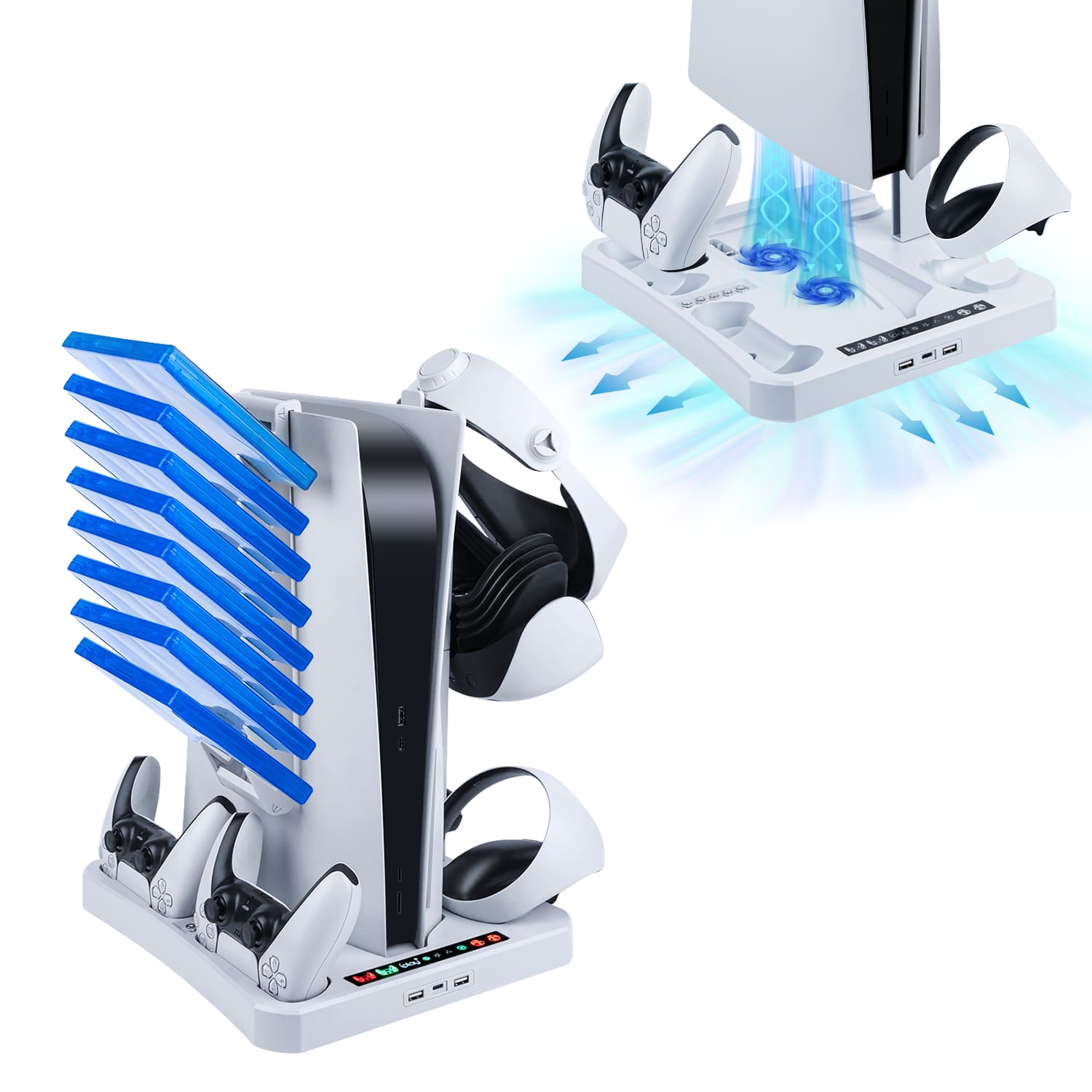 PS5/ PS VR2 Controller Multifunctional Cooling Stand with Charging – i ...