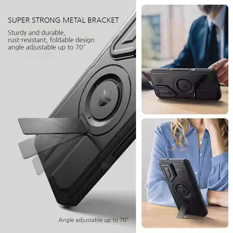 Load image into Gallery viewer, [With Camera Cover][Built-in Stand] Samsung Galaxy S26 Ultra - Dexnor Military Grade Heavy-Duty Shockproof Rugged Case
