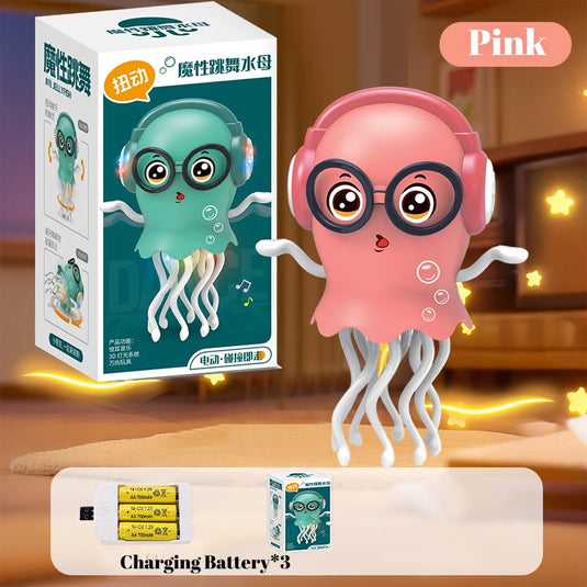 Electric Dancing Jellyfish Toy with Music & Lights – Smart Obstacle Avoidance Crawling Toy for Toddlers & Stress Relief Fun - i-Station Mobile Phone & Electronic Device Repair and Accessories