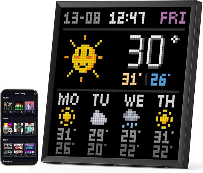 Load image into Gallery viewer, Divoom Pixoo-64 WiFi Pixel Art Display With A 64x64 LED Panel, Unique Lighting Decoration w/App ControlPerfect Gift
