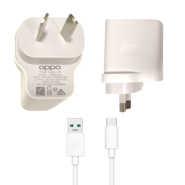 [18W] [With Cable] Genuine OPPO/Realme SuperVOOC Wall Charger Adapter Power Supply Unit - Polar Tech Australia
