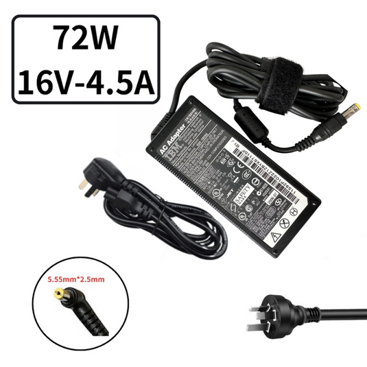 [16V-4.5A/72W][5.5x2.5] IBM T40 T41 T42 T43 R50 R51 R52 AC Power Supply Adapter Charger