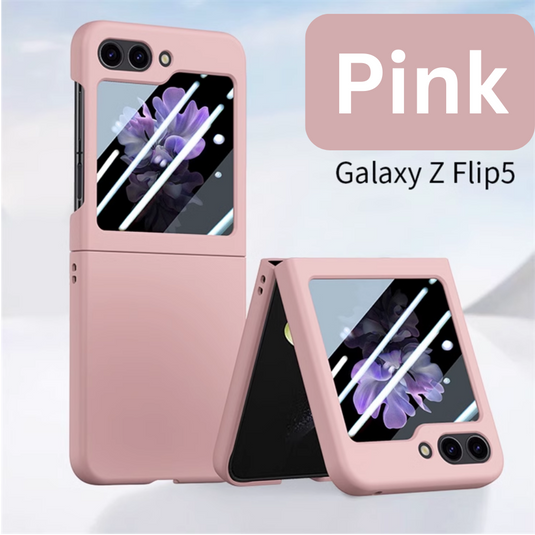 Samsung Galaxy Flip 5 (SM-F731) - Silicone Case With Built-in Back Rear Glass Screen Protector - Polar Tech Australia