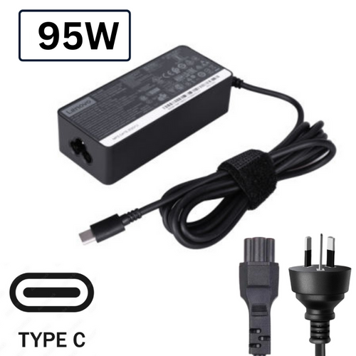 [95W][Type-C] Lenovo USB C Laptop AC Wall Travel Fast Charger Travel Adapter - Polar Tech Australia