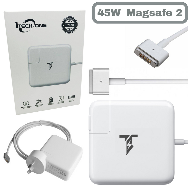 Load image into Gallery viewer, [14.85A-3.05A/45W][Magsafe 2 / &quot;T&quot; Tip] MacBook Air 11&quot; A1465 Wall Charger Power Adapter (14.85A-3.05A) - Polar Tech Australia
