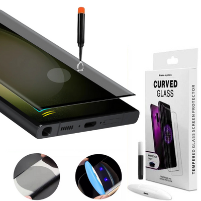 [UV Glue][Privacy] OPPO Reno12 (CPH2625) - UV Full Covered Curved Anti-Spy 9H Tempered Glass Screen Protective Protector - i-Station Mobile Phone & Electronic Device Repair and Accessories