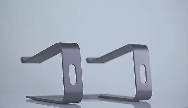 Load video: Aluminum Laptop Stand, Ergonomic Detachable Computer Stand, Riser Holder Notebook Stand Compatible with Macbook, Pro, Dell, HP, Lenovo More 10-15.6" Laptops
