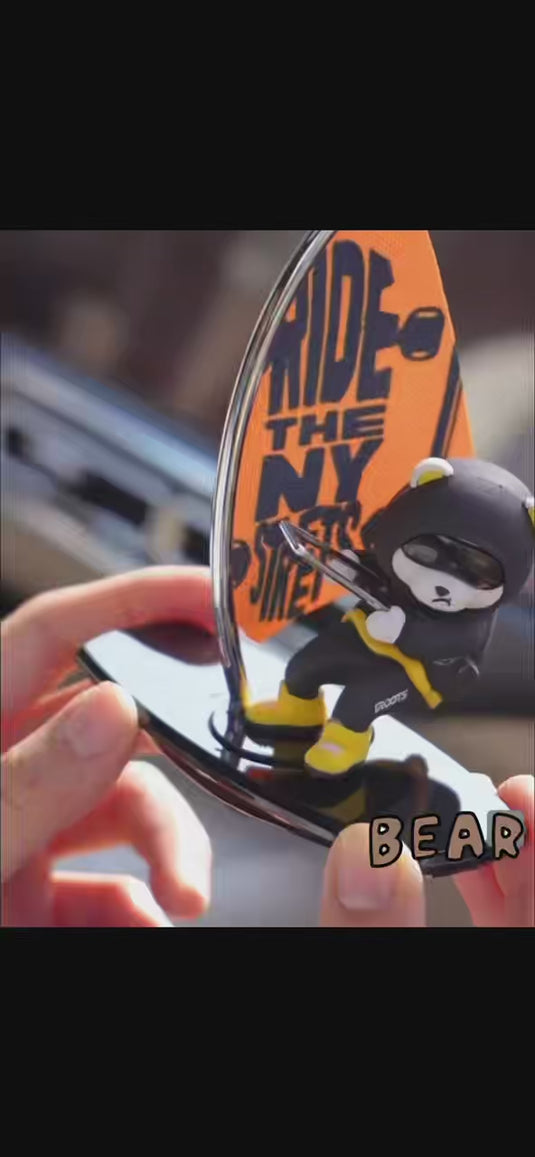 Surfing Bear Dashboard Ornament – Fun, Cute & Moves with Your Car